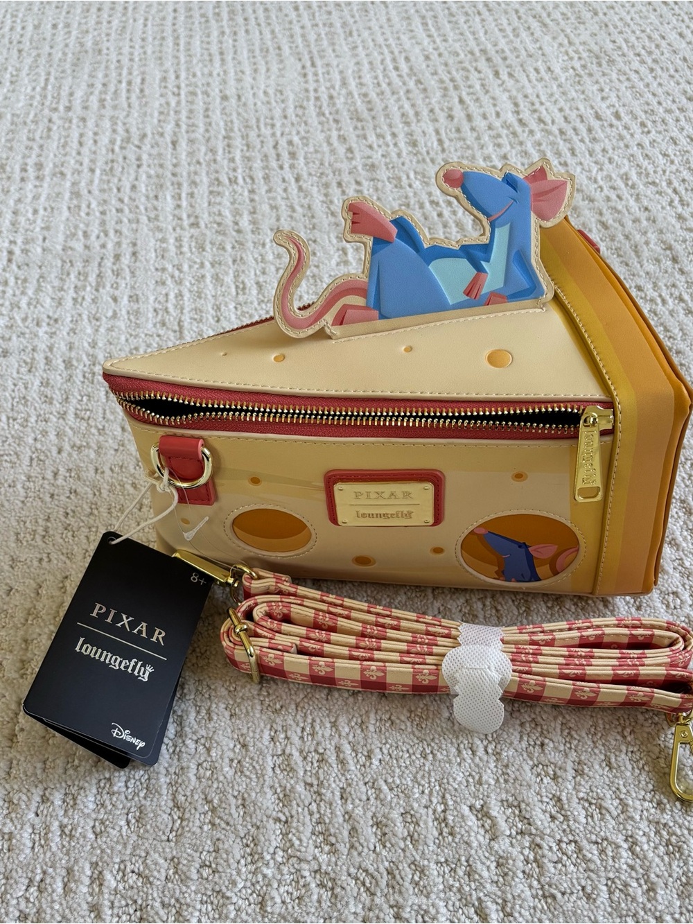 Ratatouille Cheese Wedge Crossbody Bag - Yellow Faux Leather